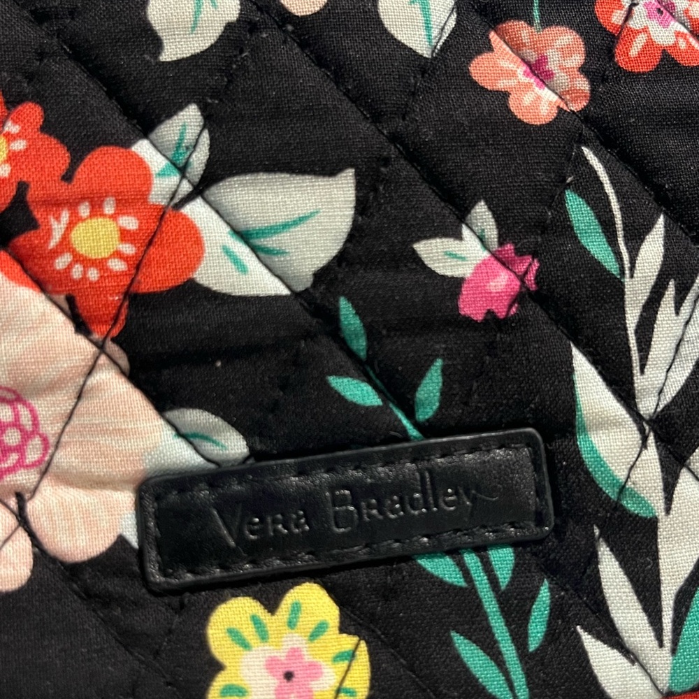 Vera Bradley Black Floral Quilted Bag